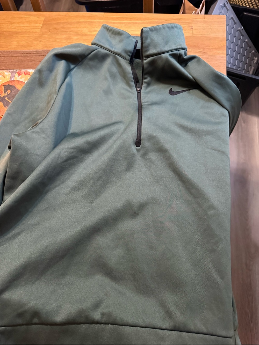 Nike Men’s Olive Green Half-Zip Performance Pullover